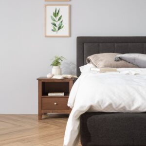 Hayden Queen Bed With 1900mm Side Rail Black (215x170cm) - Black/Seal