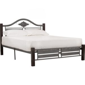 Galor Queen Bed With 1900mm Side Rail Cappuccino/Antique Silver