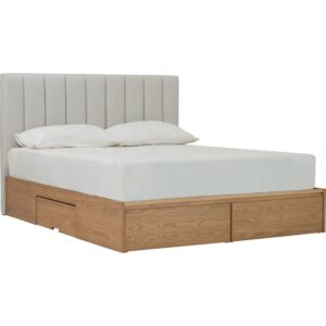 Mola Queen Bed With Storage 1900mm Bed Panel (Pet Friendly Fabric)
