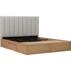Mola Queen Bed With Storage 1900mm Bed Panel (Pet Friendly Fabric)
