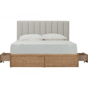 Mola Queen Bed With Storage 1900mm Bed Panel (Pet Friendly Fabric)
