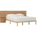 Plato Queen Bed With 1900mm Bed Panel With Side Table