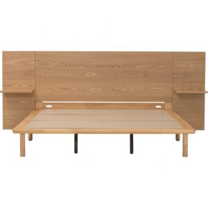 Plato Queen Bed With 1900mm Bed Panel With Side Table