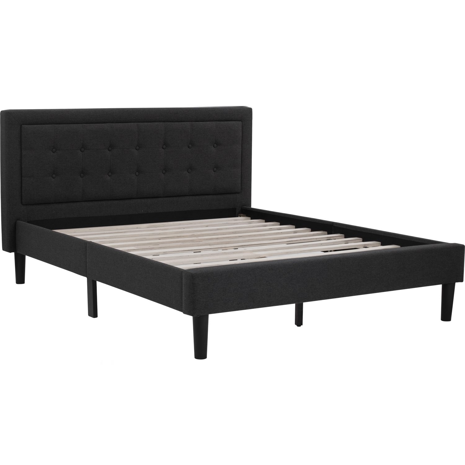 656069_1 Hayden King Bed With 2000mm Side Rail Black