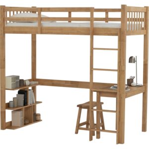 Nuvia Double Decker With Study Desk And Stool 1900 Side Rail