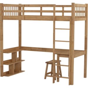 Nuvia Double Decker With Study Desk And Stool 1900 Side Rail
