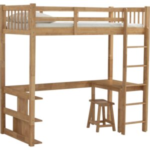 Nuvia Double Decker With Study Desk And Stool 1900 Side Rail