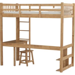 Nuvia Double Decker With Study Desk And Stool 1900 Side Rail