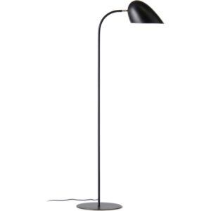 Gerbil Matt Black And Matt Antique Brass Floor Lamp