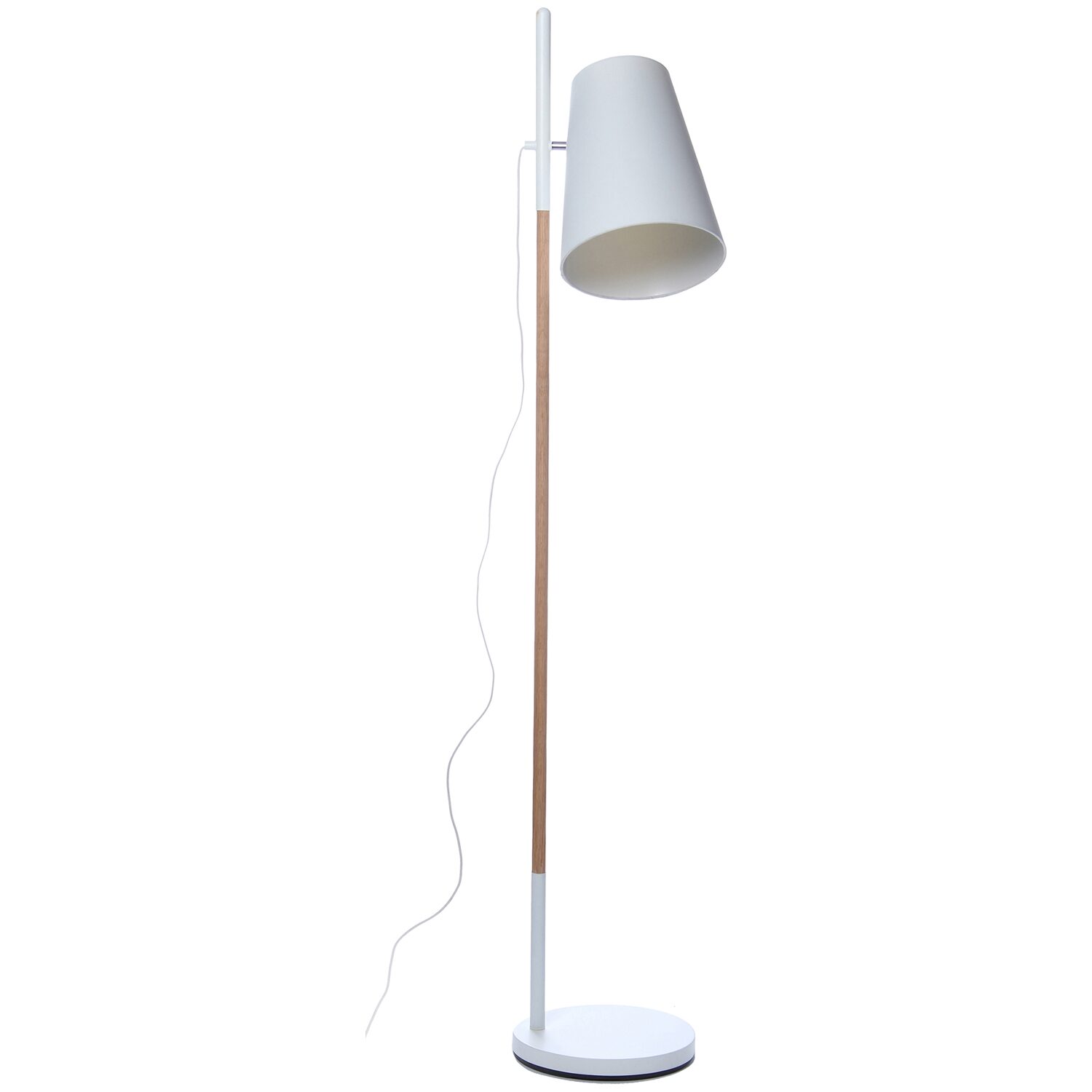 A102027 Toucan Oak And White Colour Floor Lamp