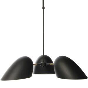 Gerbil Matt Black And Matt Antique Brass Pendant Lamp (Ø87cm)