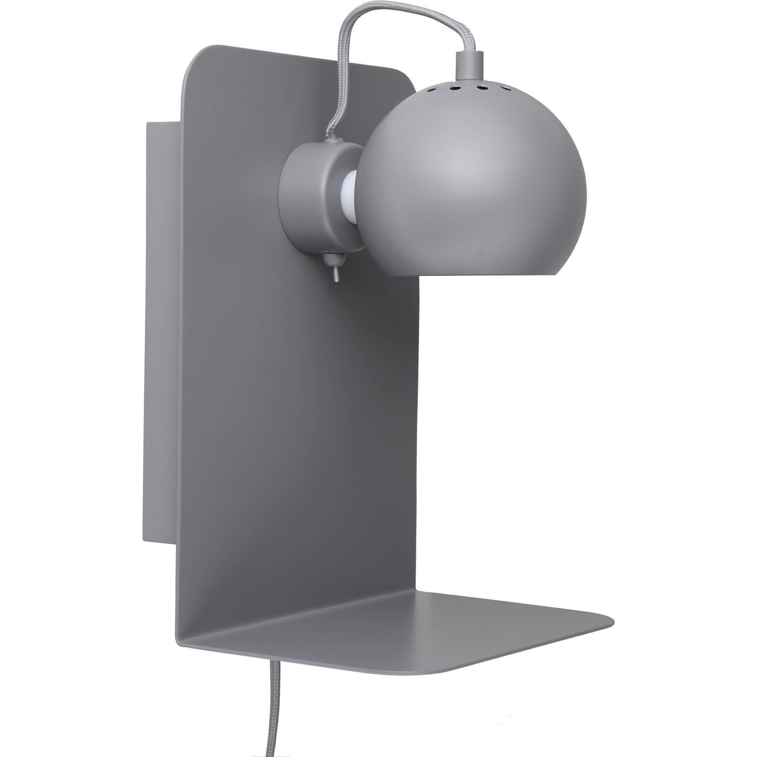 A104019 Slug Matt Grey Wall Lamp With USB