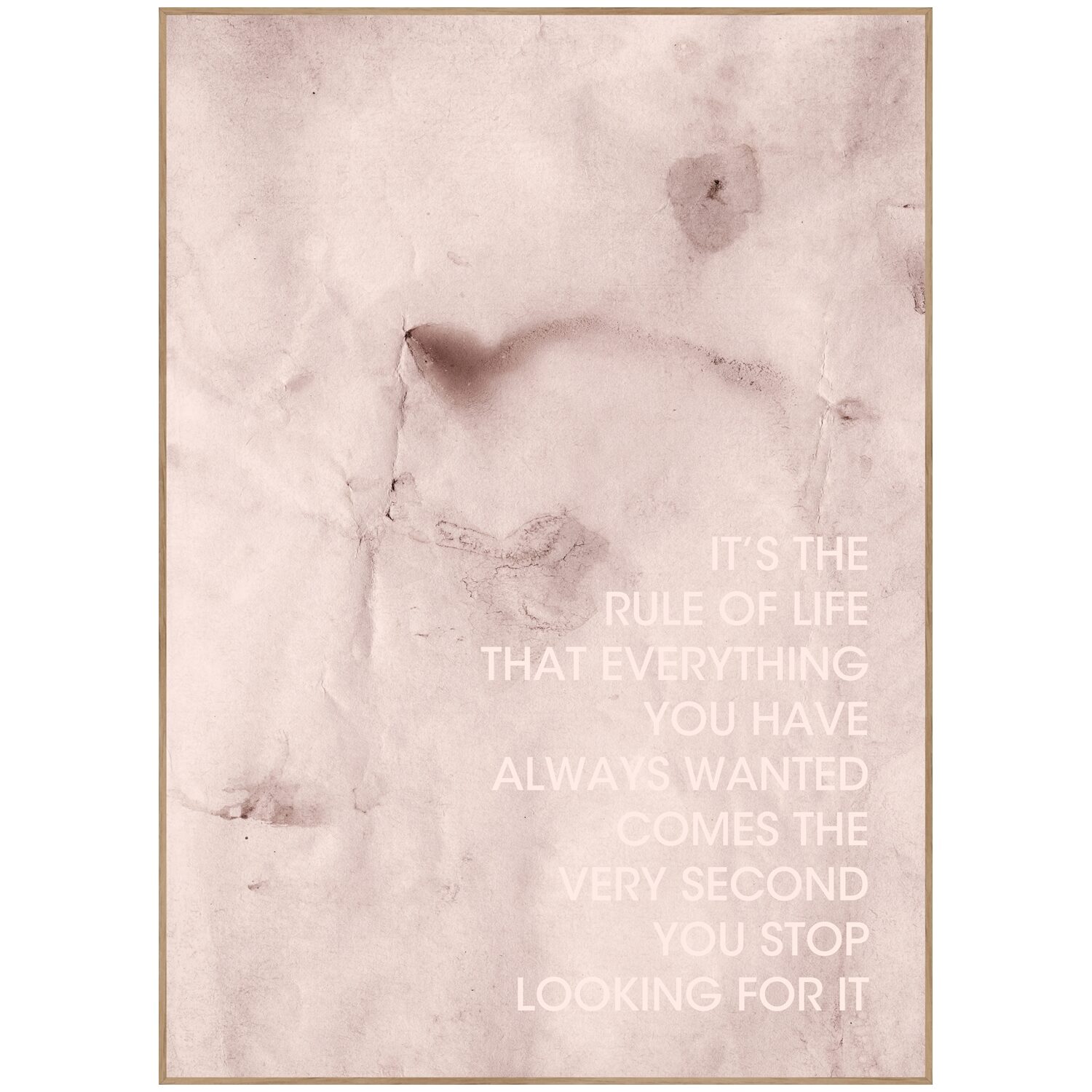 A202043 The Rule Of Life Printed Art In Oak Frame
