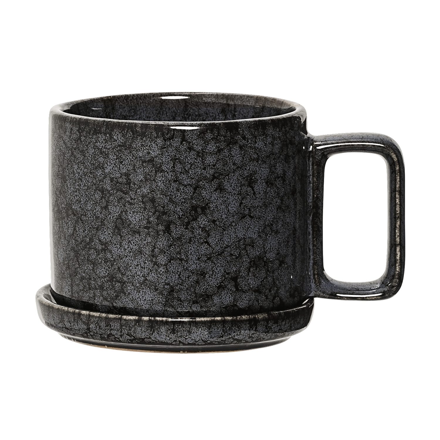 A623166 Ø10cm Mug With Saucer In Black Colour