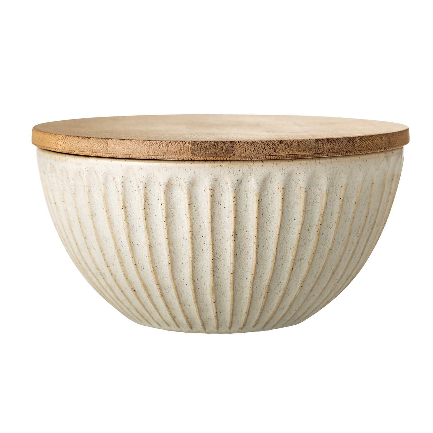 A623174 Ø21cm Bowl With Lid In Nature Colour