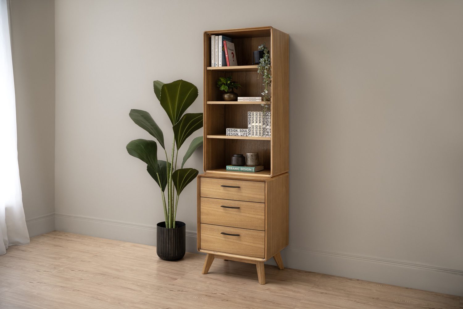 K13003_s1 Toronto Bookcase With Toronto Side Table