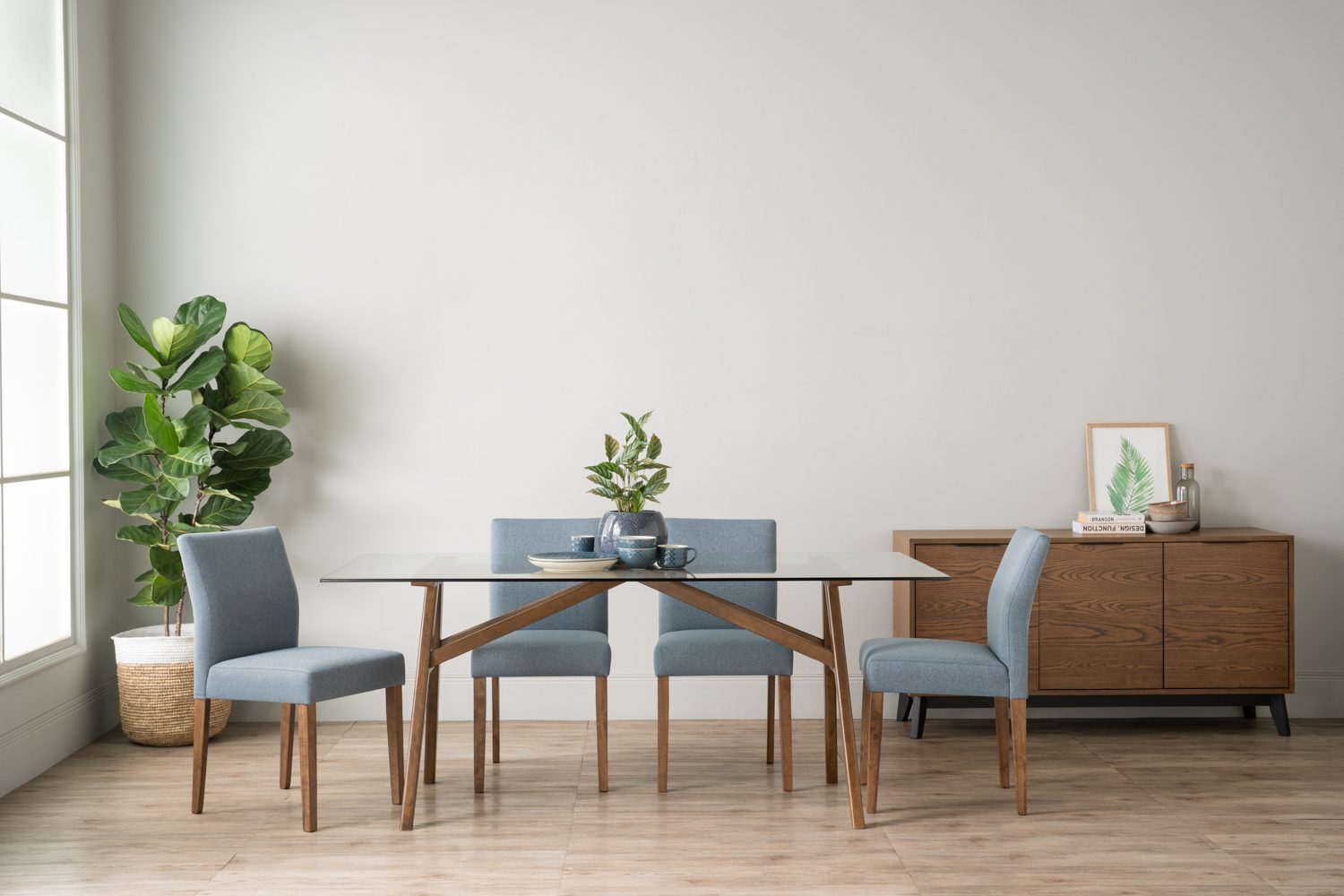 K14033 1+6 Koen Dining Table With Ladee Dining Chair