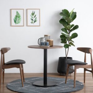 1+2 Runda Round Dining Table With Tricia Dining Chair