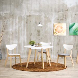 1+4 Arthur Round Dining Table With Naida Dining Chair