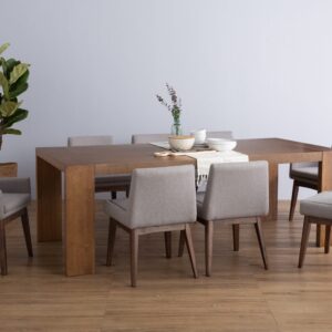 1+4+2 Clarkson Dining Table With Chanel Dining & Arm Chair