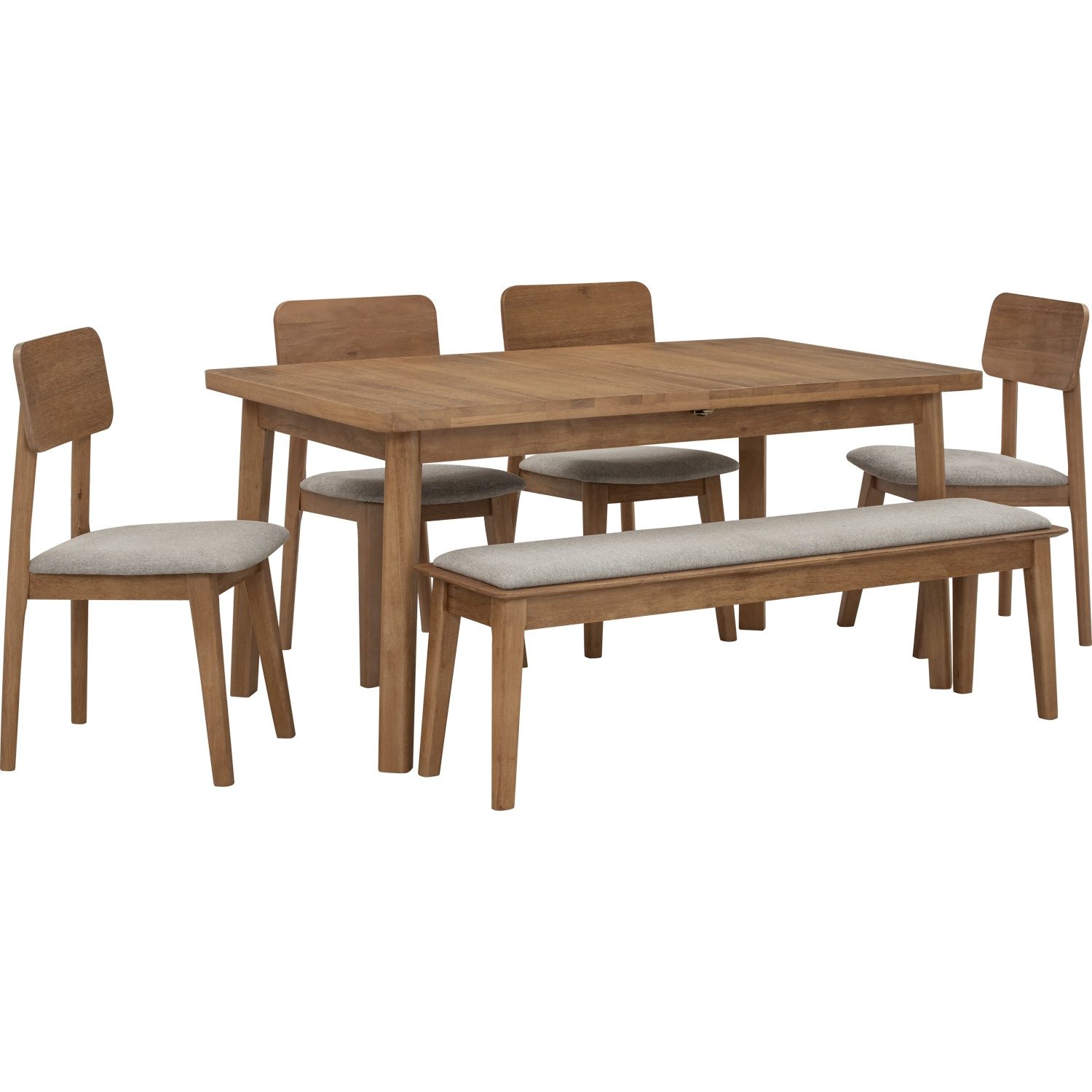 K14100 1+4+1 Toronto Ext Dining Table With Toronto Dining Chair & Toronto Bench