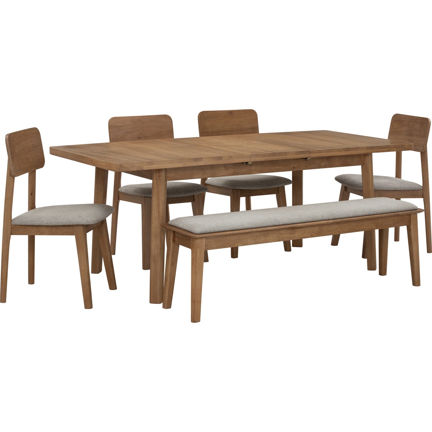 K14100_1 1+4+1 Toronto Ext Dining Table With Toronto Dining Chair & Toronto Bench