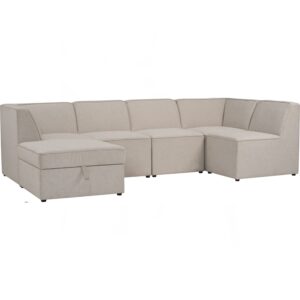 Traverese 4 Seater U Shape Sofa Set