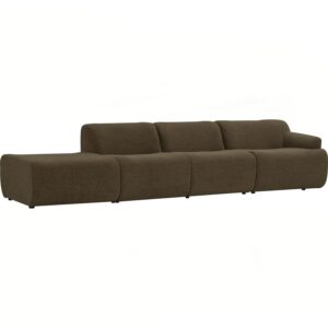 Mazel 4 Seater Sofa Set - Sepia