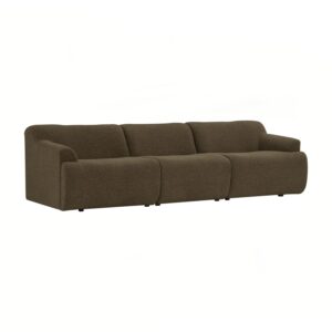 Mazel 3 Seater Sofa Set - Sepia