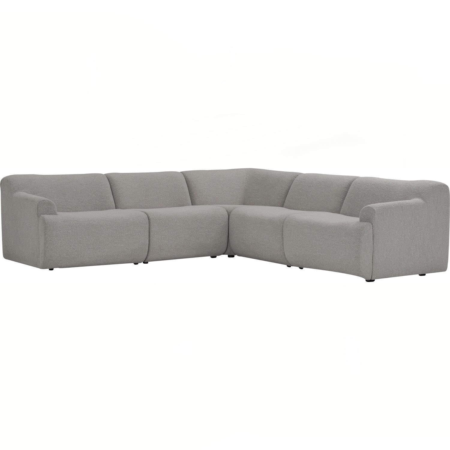 K23030 Mazel 4 Seater V Shape Sofa Set - Ash Grey