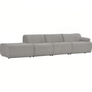 Mazel 4 Seater Sofa Set - Ash Grey