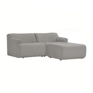 Mazel 2 Seater L Shape Sofa Set - Ash Grey